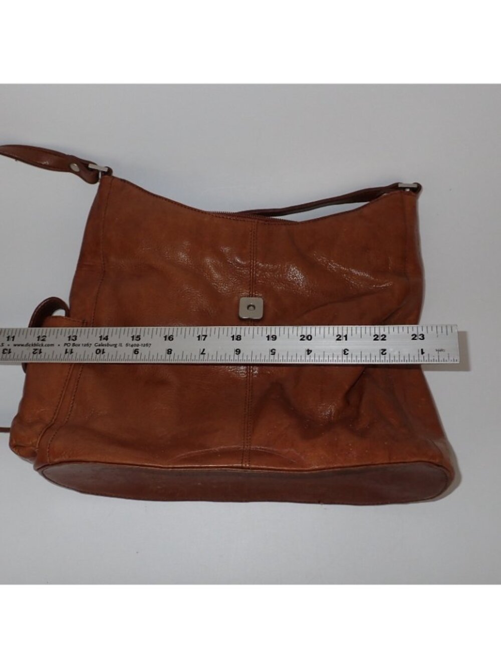 Madi Claire Genuine Leather Purse Satchel – Brown Shoulder Bag - Picture 6 of 6